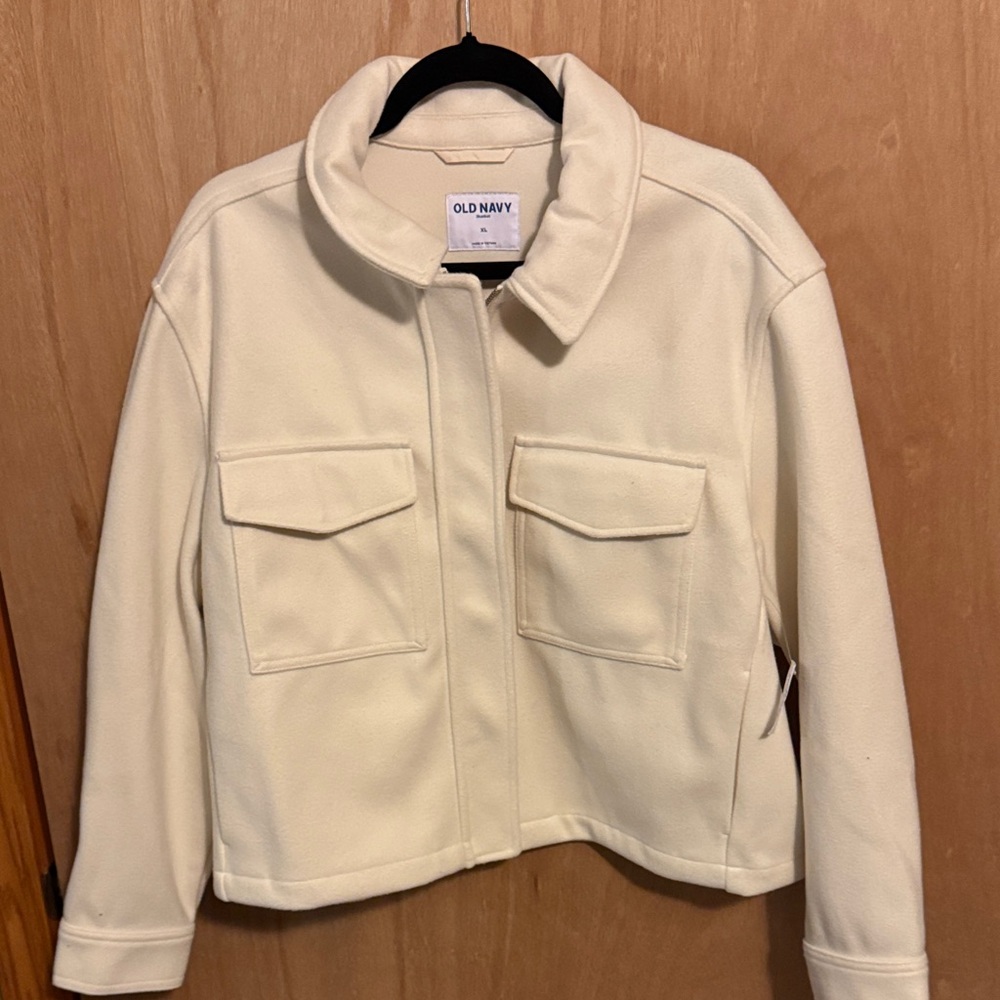 Old Navy Women's Utility Jacket in Cream